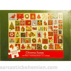 Christmas Stamps 1000 Piece Interlocking Puzzle  B01M1GM46Y
